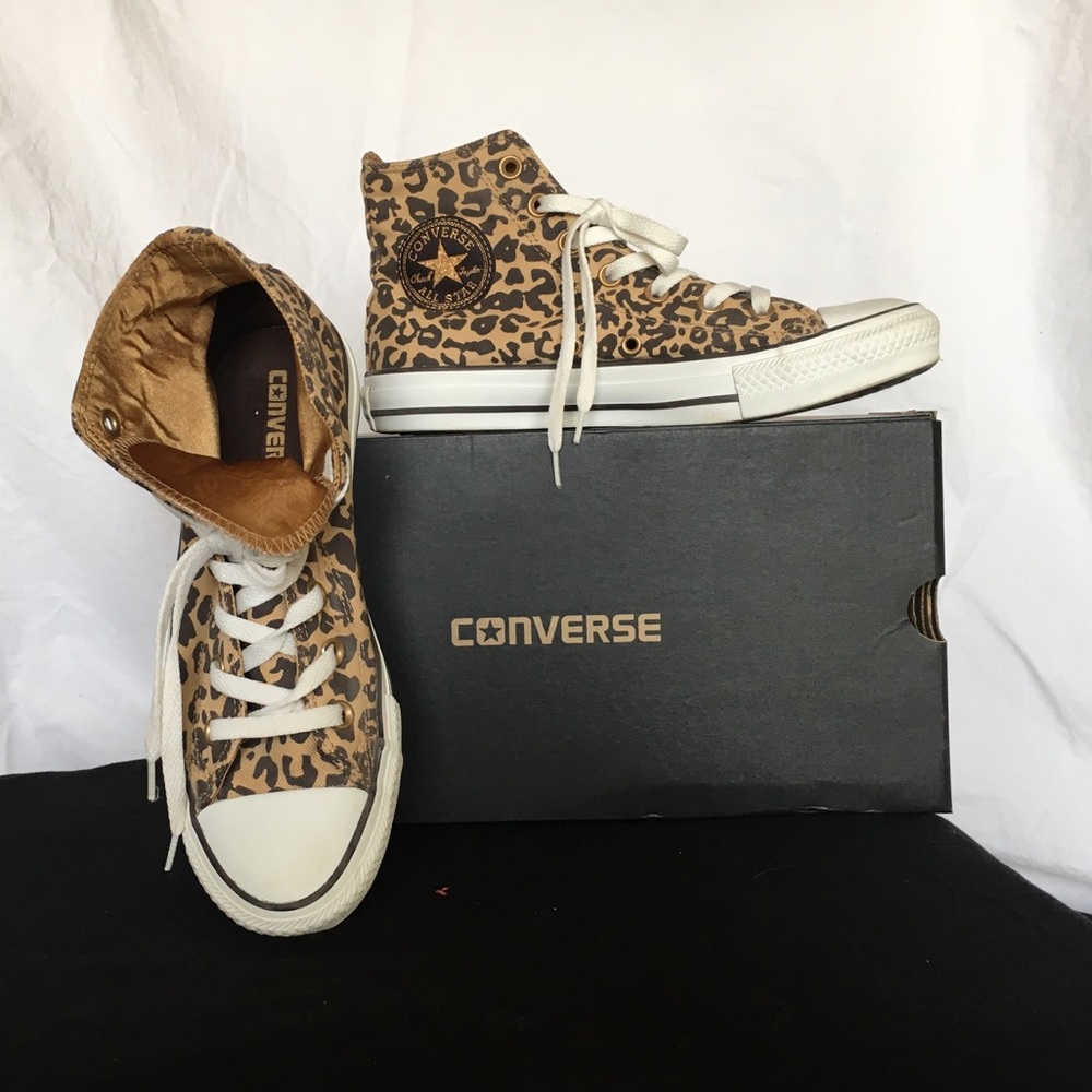 Cheetah Print Converse Hightops